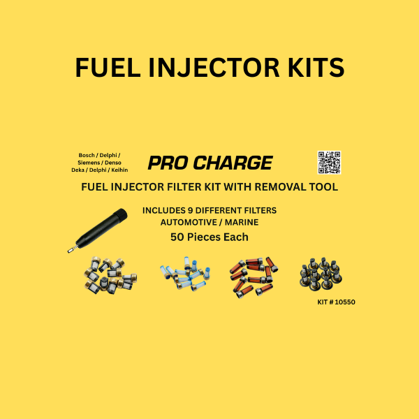 fuel injectors product category graphic with injector parts