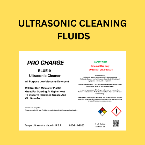 Ultrasonic cleaning fluids procharge info graphic